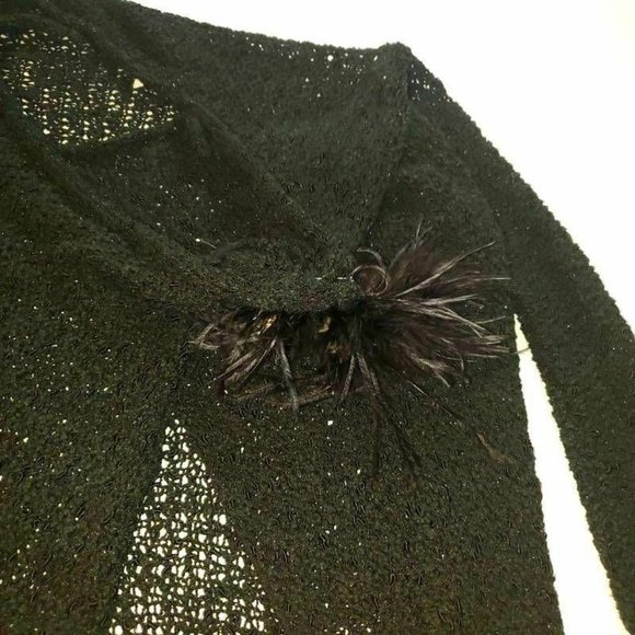 White House Black Market Womens Wrap Sweater Black - Picture 4 of 7